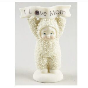 Department 56 I Love Mom Figurine - Cream and White